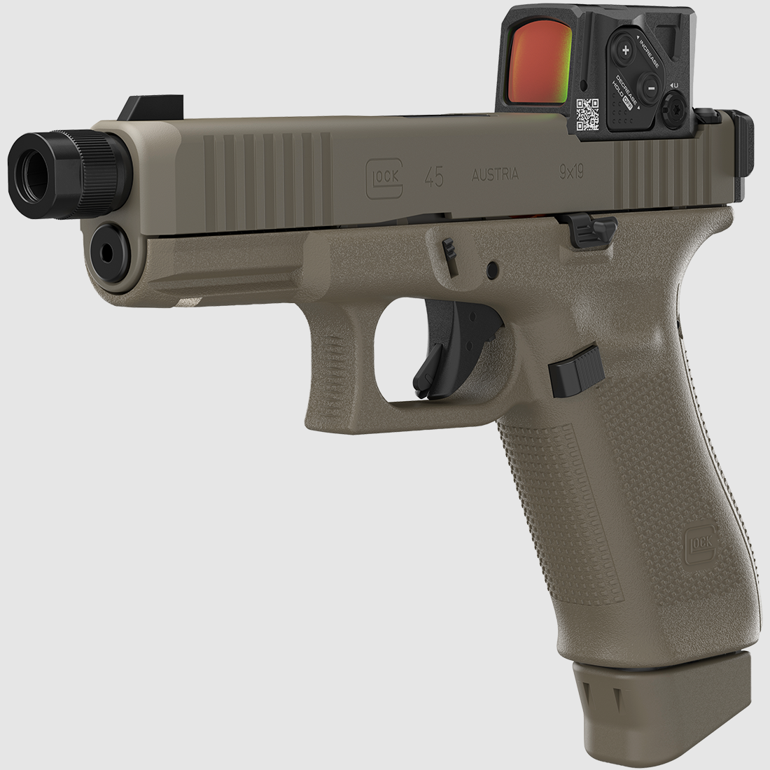 Glock 45 Gen 5 MOS/FS/M13,5x1L/ – “Hunter Edition – Aimpoint COA Combo” – 9mm Para