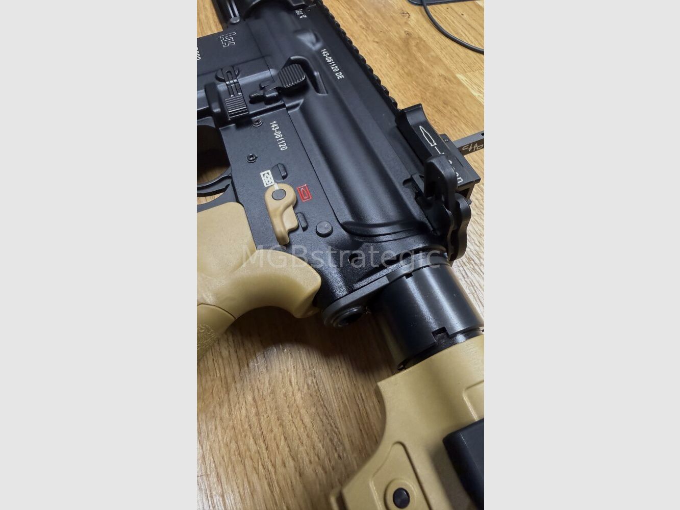 Heckler & Koch MR223 A3 Slim-Line 11" Lauf - halbautom. Büchse .223Rem MGBs Sondermodell black/RAL Edition inkl. Schalldämpfer B&T AG Print X RBS I Compact QDN 223 FDE - flow through - zivile Version HK416 / G95K / G38 G95A1 / G95KA1 / mit Upgrades