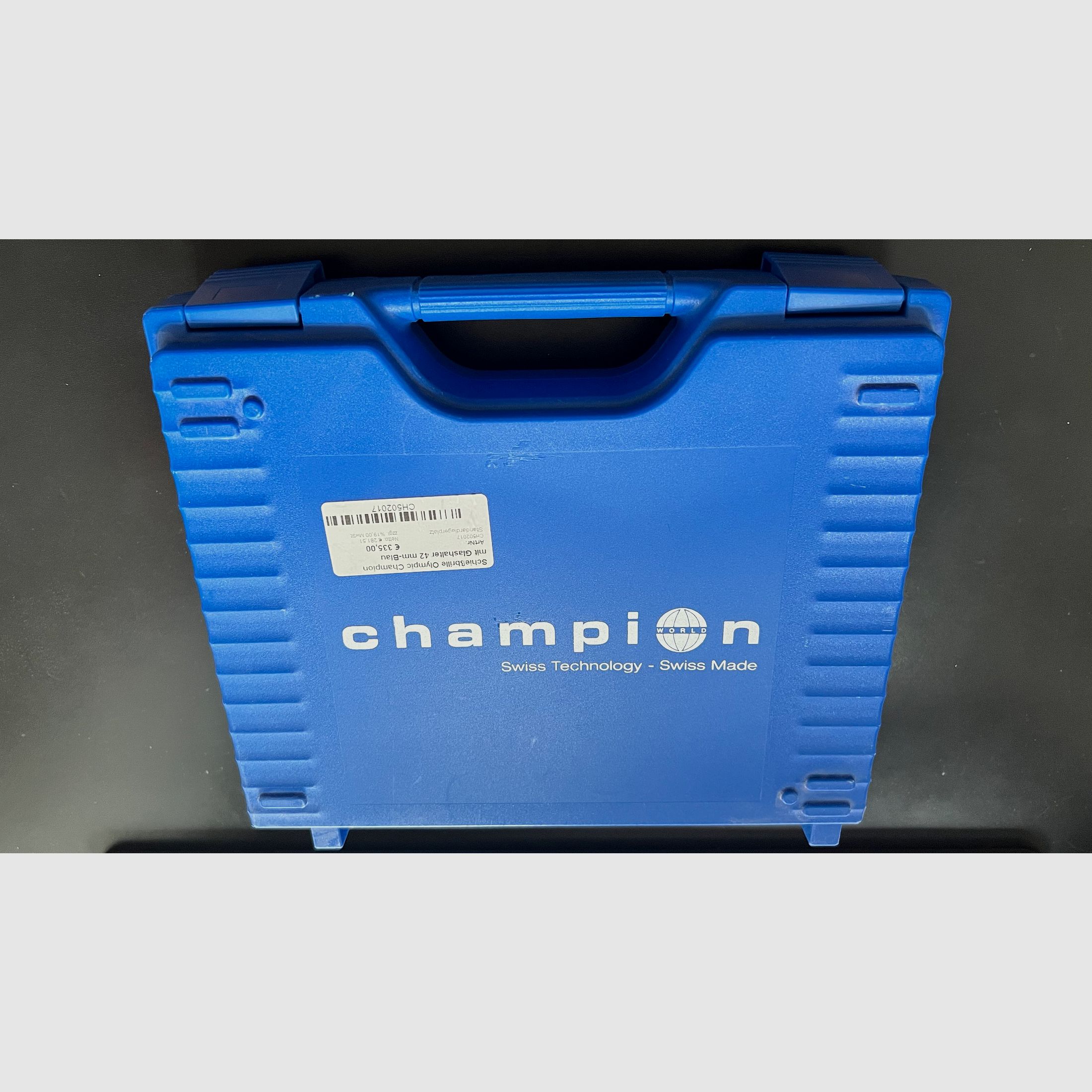 Schießbrille Olympic Champion mit Glashalter 42 mm Blau