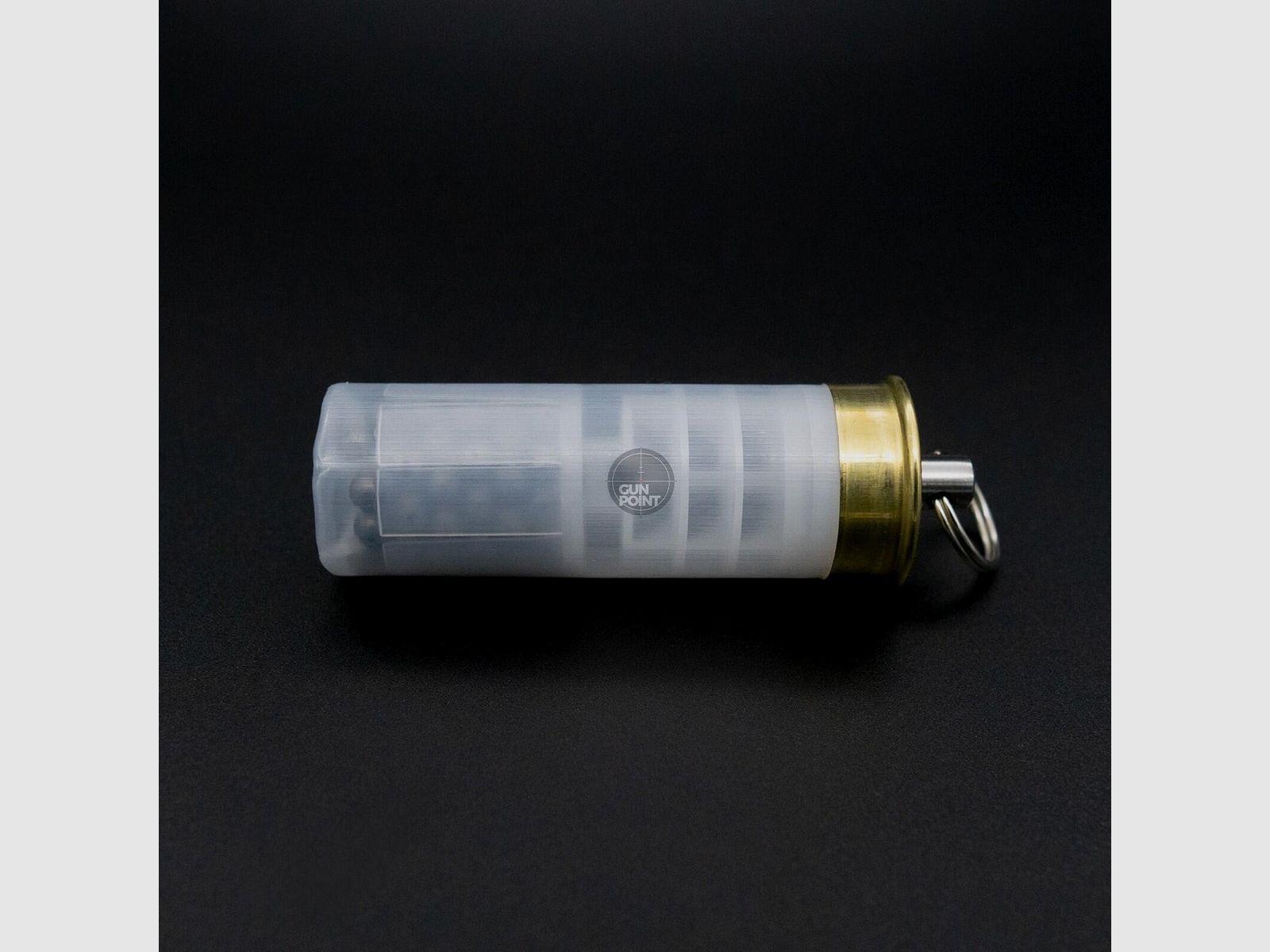 BULLET KEYCHAIN 12/70 Schrot 3,5mm Stahlschrot