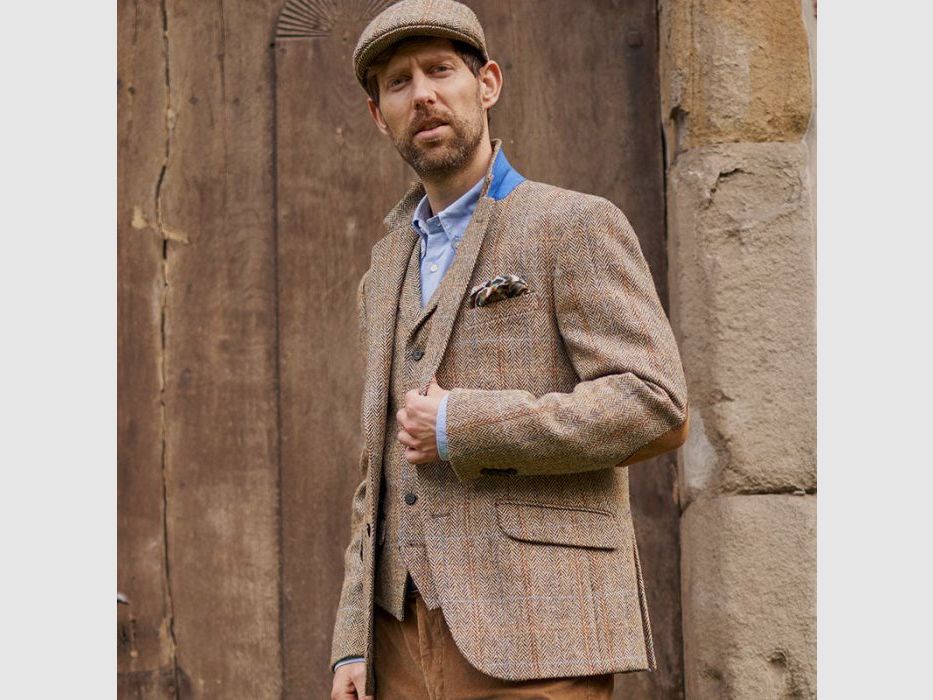 Wellington H-Sakko London Tweed | sand herringbone, Bild 3 von 4