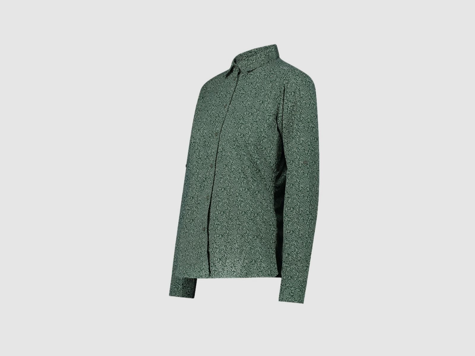 CMP Damen-Langarm-shirt mit floralem Muster Grün