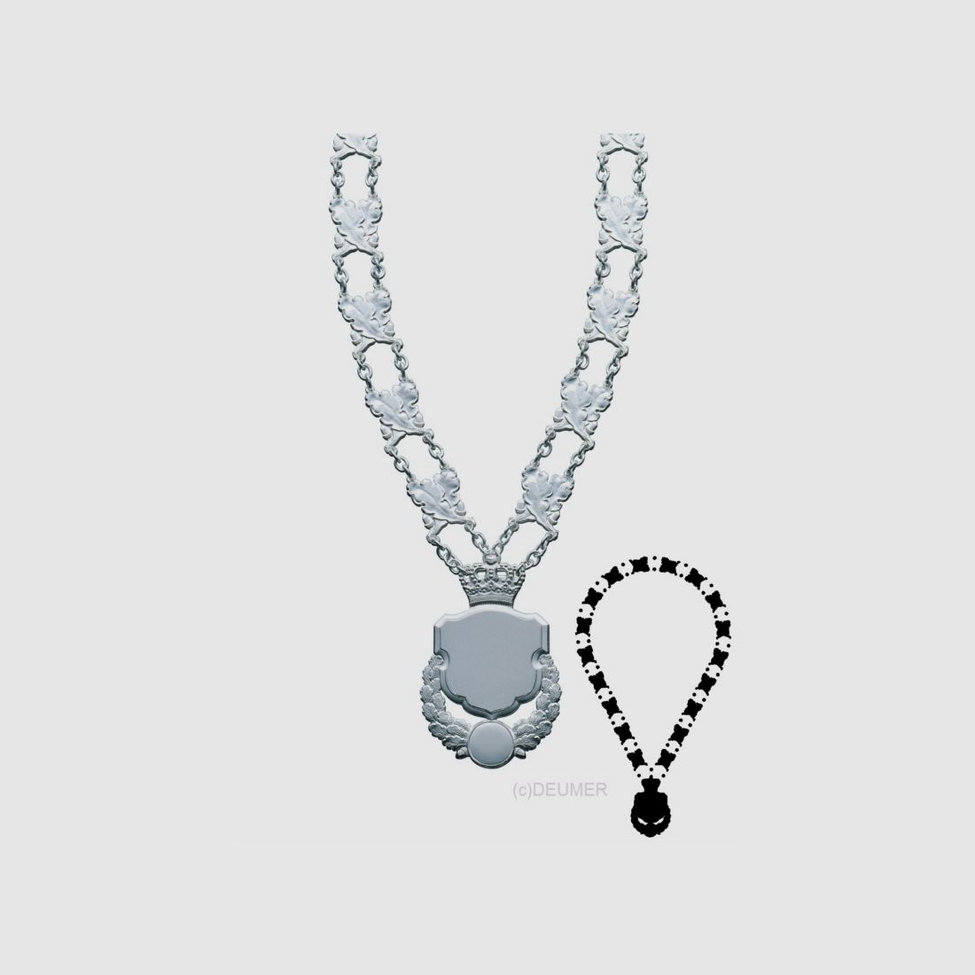 Schützenkette 25396 original Deumer, versilbert