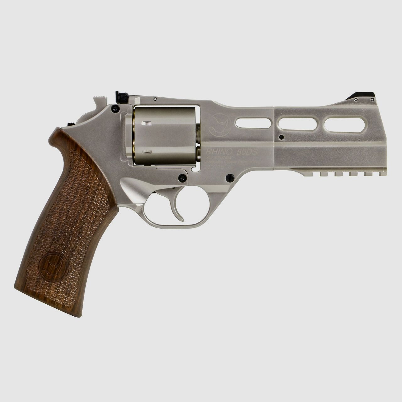 CO2 Revolver Chiappa Rhino 50DS Nickel Vollmetall Kaliber 4,5 mm BB (P18)