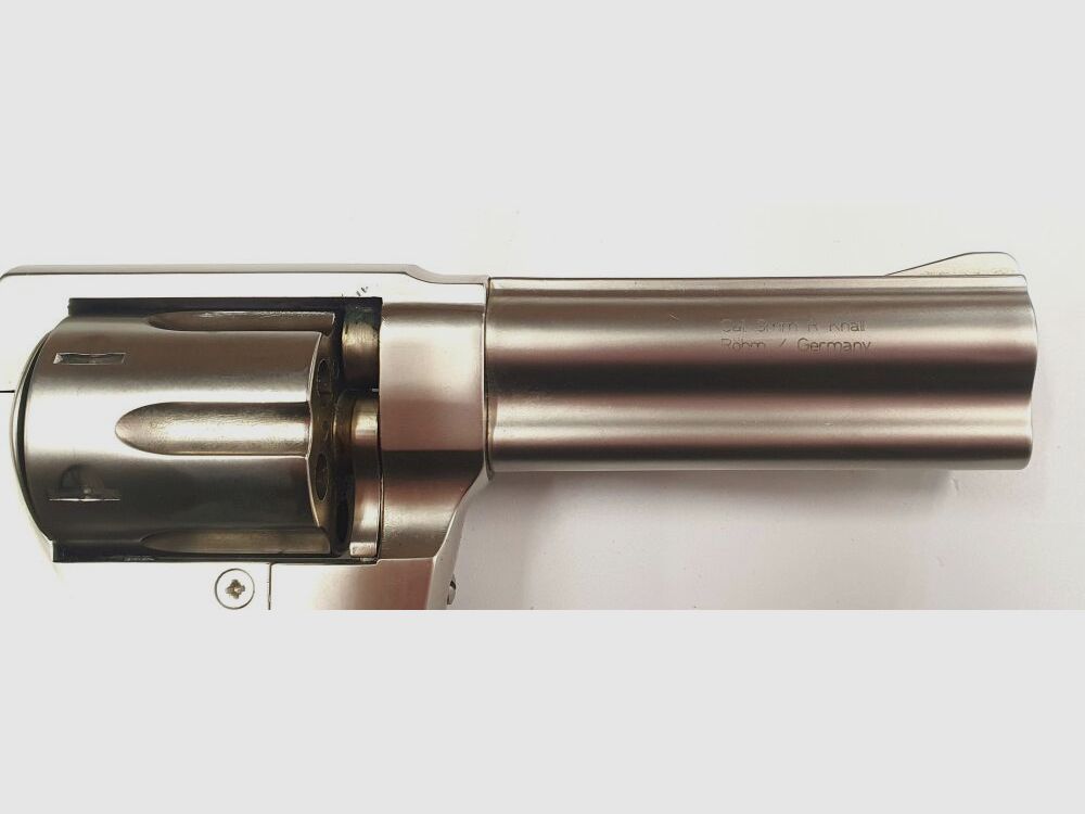 Röhm Schreckschussrevolver RG99N, Satin mit Holzgriffschalen, 9mm R.K., gebraucht