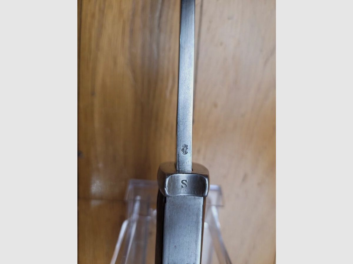 Seltene Bajonett 84/98 2. Typ – Herstellung „Bontgen & Sabin“ – Solingen – Originalscheide – 1. WK – sehr guter Zustand, Bild 16 von 18