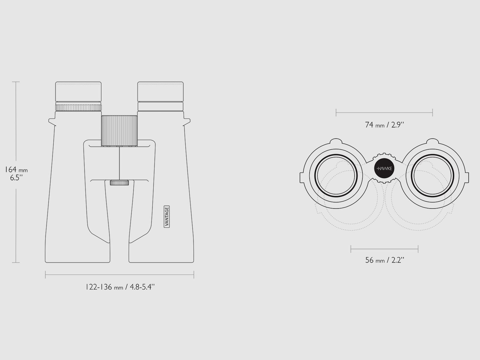 HAWKE 34127 VANTAGE 12x50 BINOCULAR green