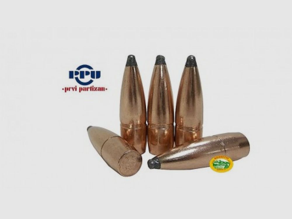 PPU PRVI PARTIZAN Geschosse Kal. 9,3 mm (366) SP 285 gn - 18,5 gr. 50 Stk. B330