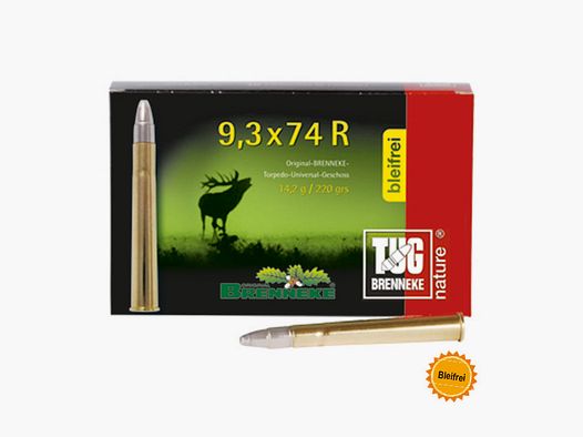Brenneke 9,3x74 R 220GR TUG nature+ 20 cartouches