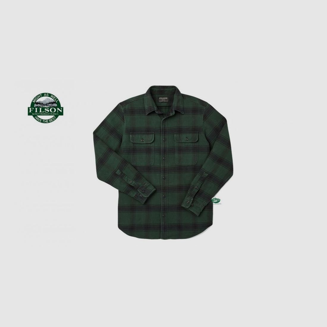 FILSON Camicia Vintage flanella verde/nero