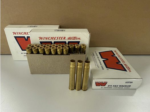 .375 H&H - 60 Neue Hülsen aus einem Los in der Originalverpackung