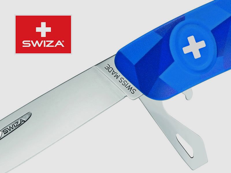 SWIZA Schweizer Messer FILIX D03 CAMO URBAN BLUE, Edelstahl 440, 11 Funktionen, Korkenzieher
