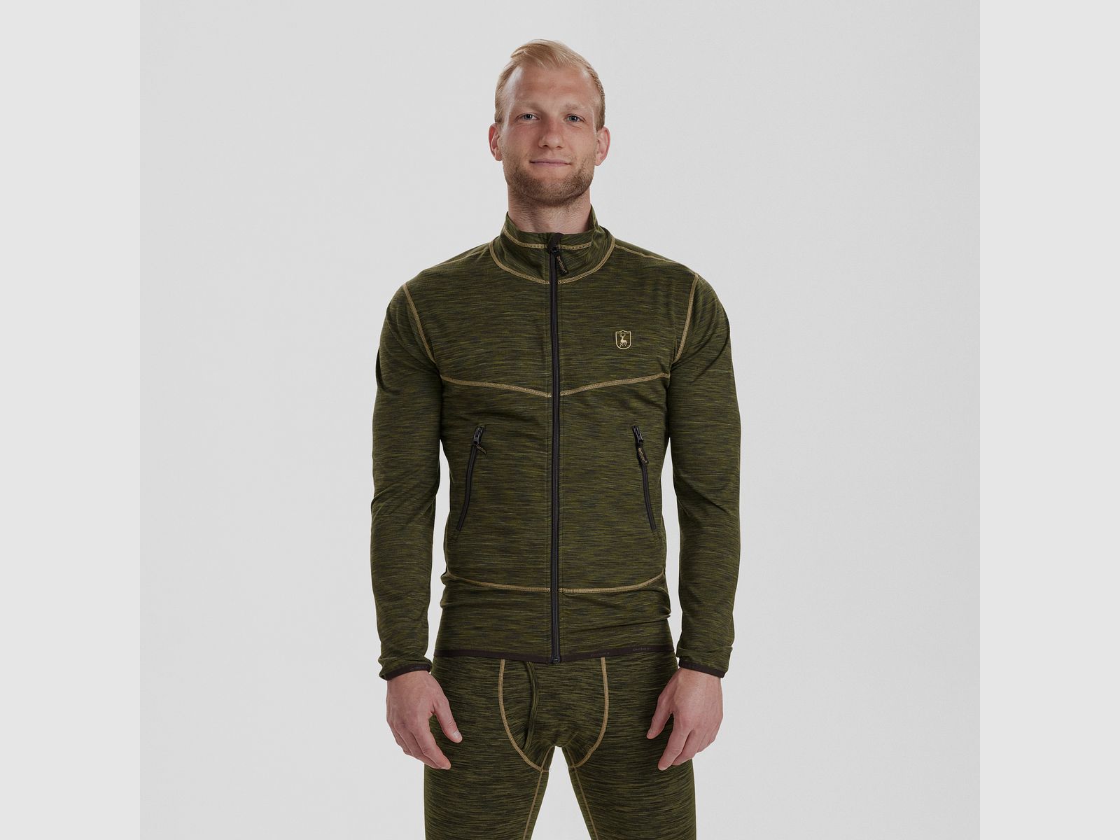 Norden Izolowany Fleece - Zielony Melange - Rozmiar: S