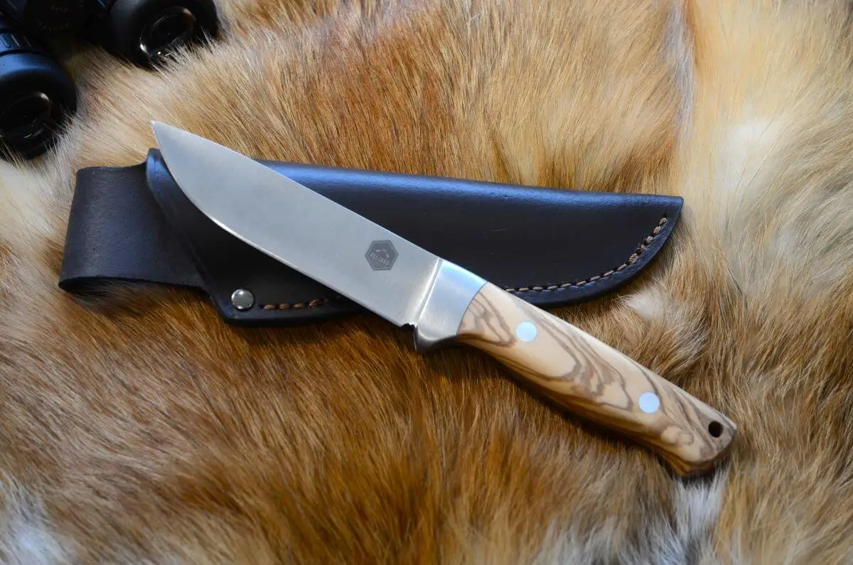 Alljagd jachtmes met olijfhouten handgrepen, afbeelding 2 van 4