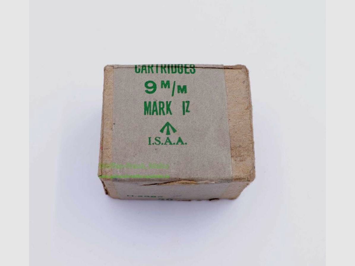Engels, fabrikant onbekend pistoolmunitie 9mm Luger/Parabellum/9x19
