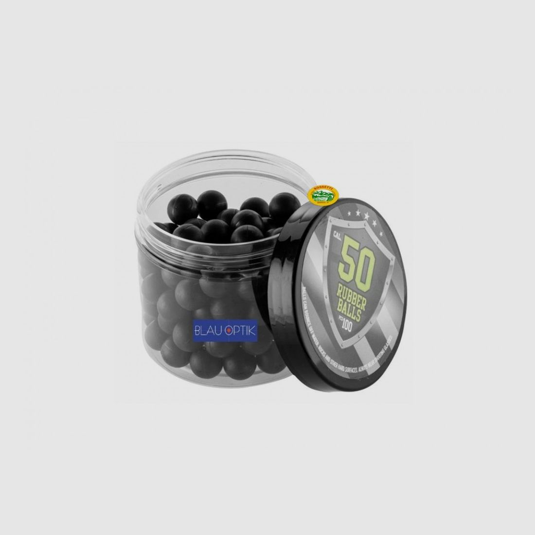 BLAUOPTIK Gummigeschosse Kal.50 Paintball Packung 100 St.