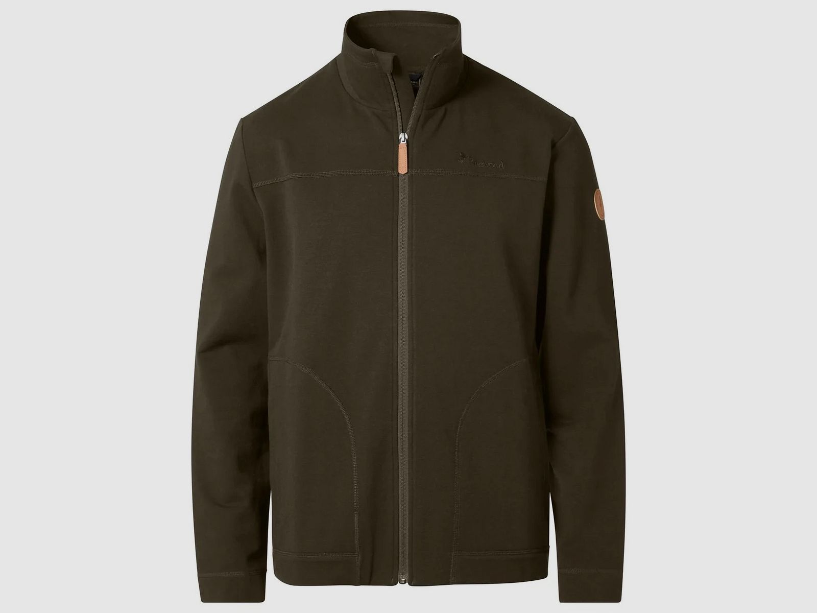 Pinewood Powerfleece-Jacke für Herren, Moosgrün