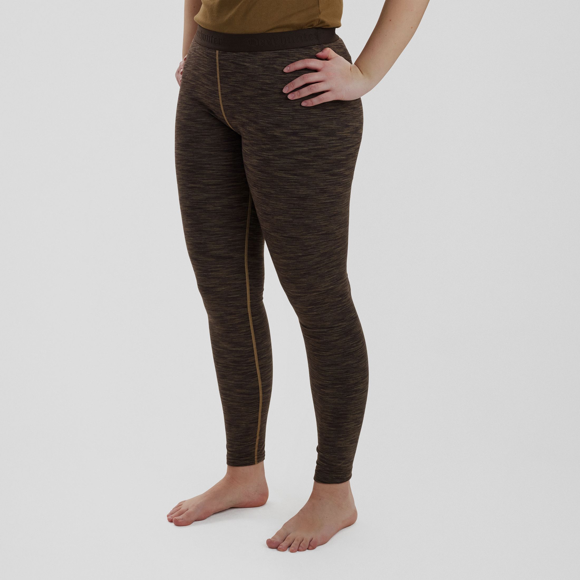 Lady Insulated Leggings - Brown Melange – Kleidergröße Damen: 46