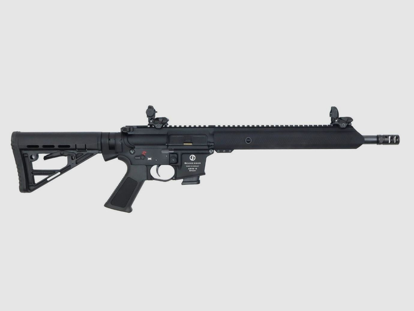 Schmeisser AR15-9 Sport Kal. 9mm Luger in 10,5 Zoll M-Lok Schiebeschaft M14x1 und Falke Reddot
