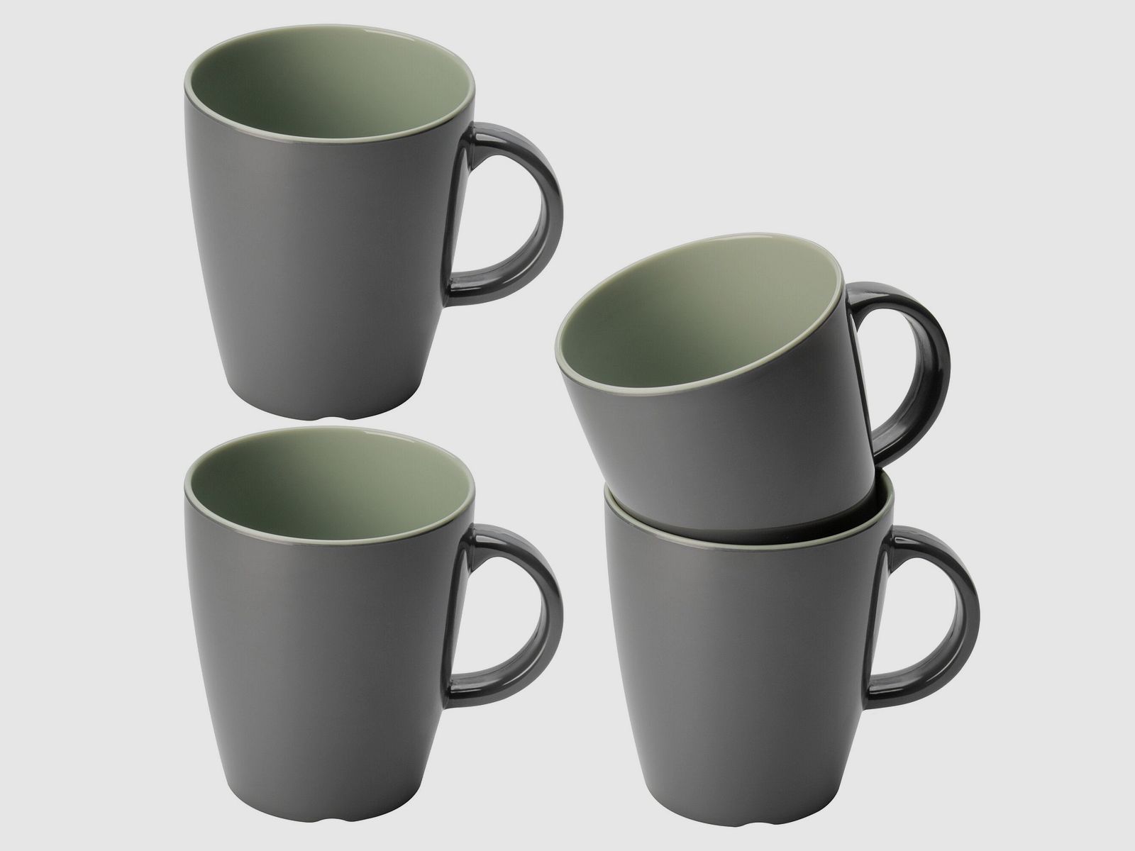 Bicchiere con manico Vivid Line, grigio chiaro, immagine 8 di 9