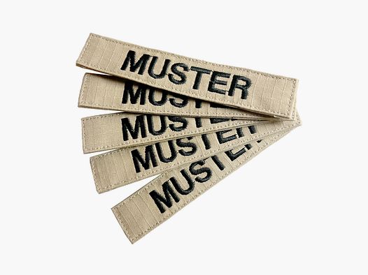 ASMC Namensbänder 5er Set khaki schwarz