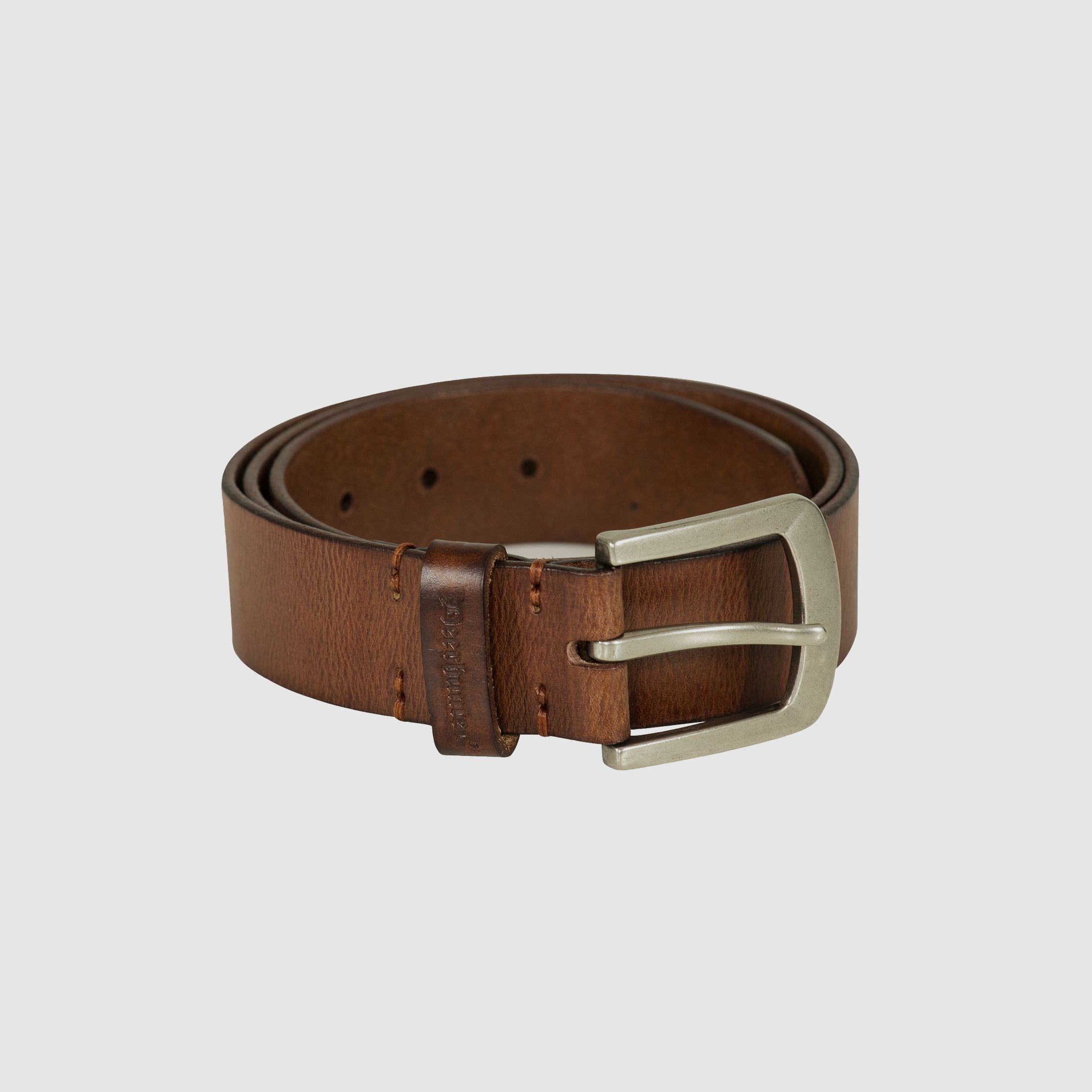 Leder Gürtel - Cognac Brown – Kleidergröße Herren: 105 CM