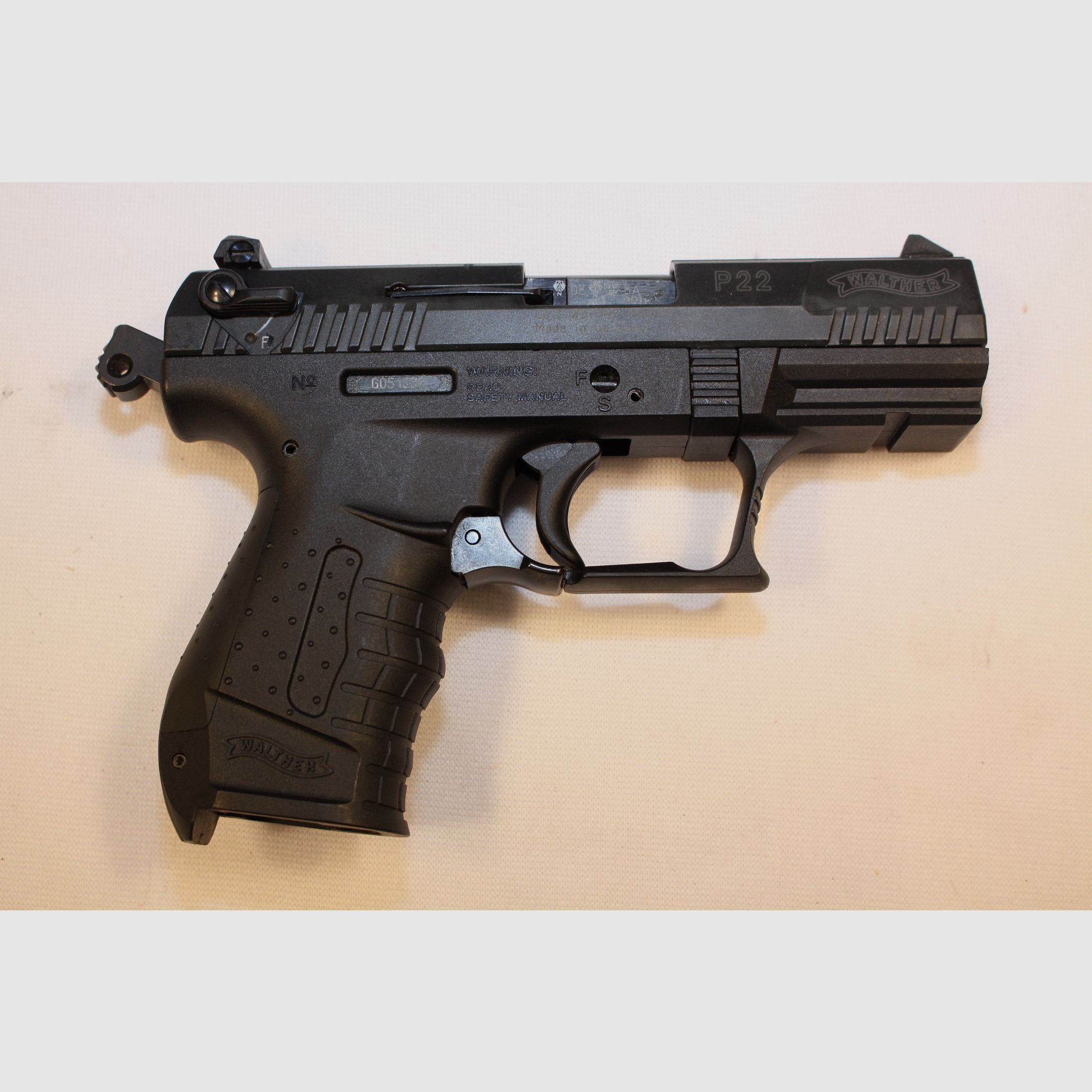 Walther P22 im Kaliber .22lr - ohne Magazin.