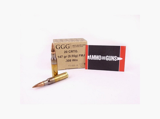 GGG .308 Win FMJ 147gr 20er Packungen