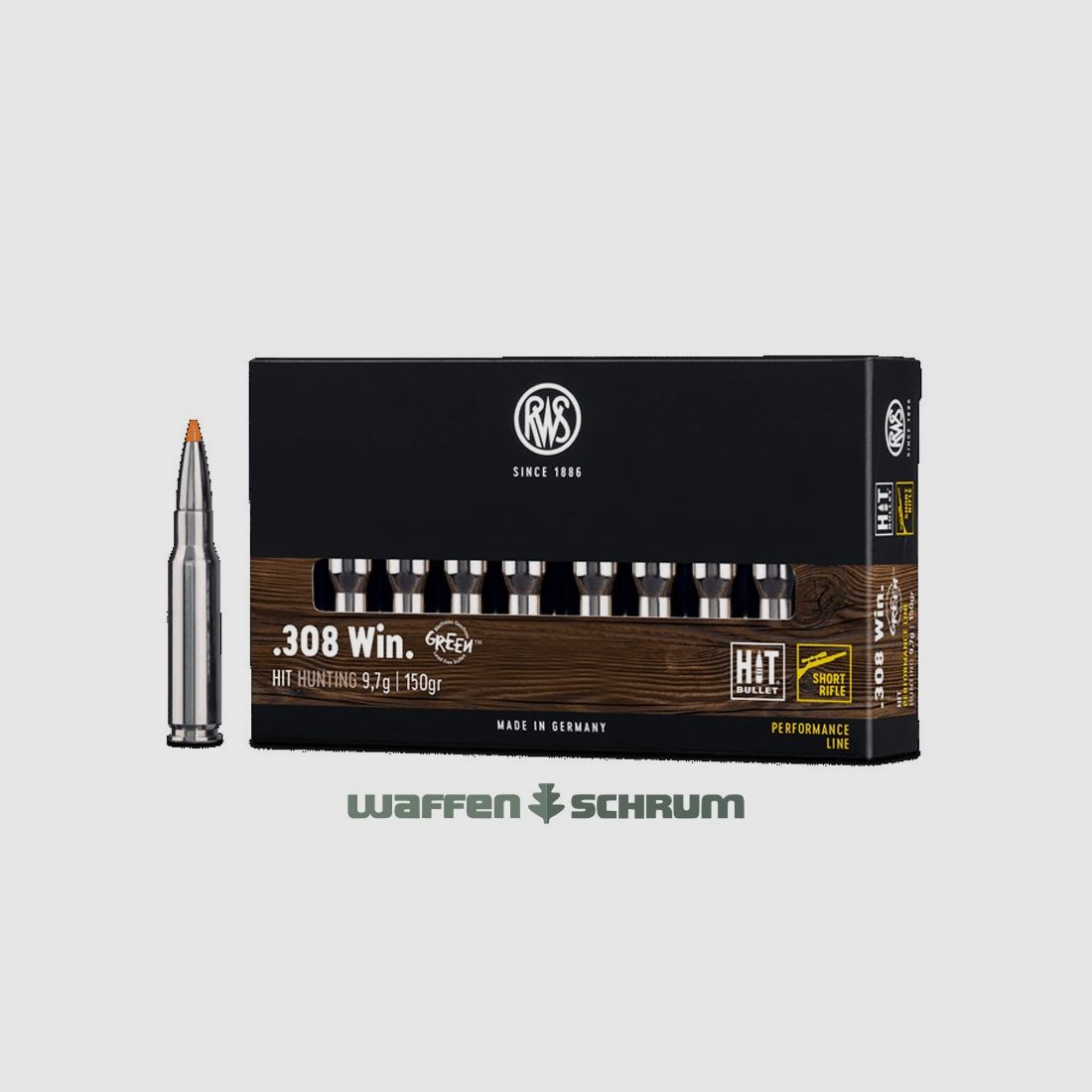 RWS .308Win HIT 9,7g - 150gr Short Rifle