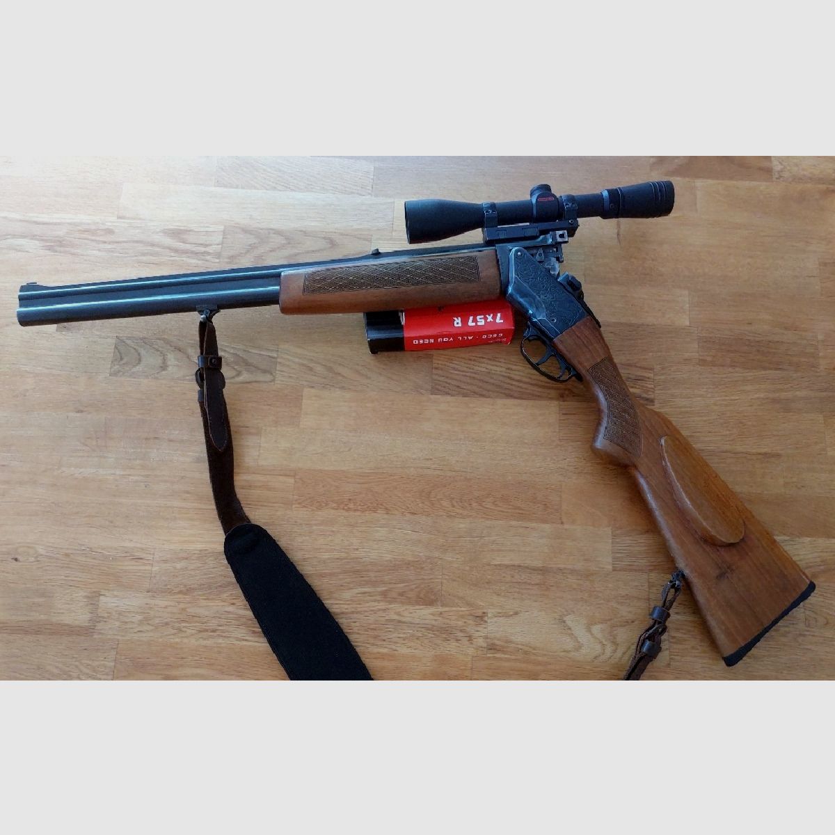 Brünner (Brno) ZH304 Bockbüchsflinte - 7x57 + 12/70  mit ZF 4-12x40
