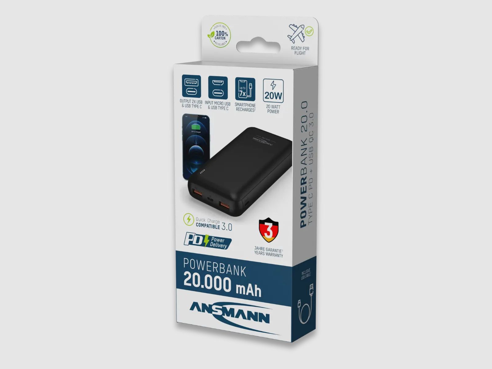 Ansmann Powerbank 20,000 mAh