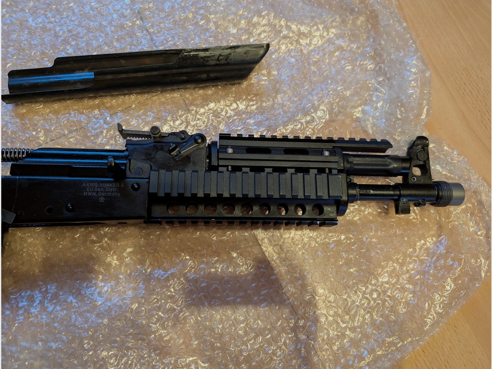 MWM Gillmann Yunker 4 CO22 AK74 fucile ad aria | Cal. 4,5 mm BB | Originale IZHMASH produzione | con impugnatura anteriore Picatinny & PK - 3 impugnature e compensatore decorativo