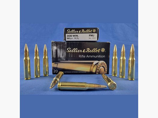 Sellier&Bellot .308 Win. FMJ 11,7g 180grs.