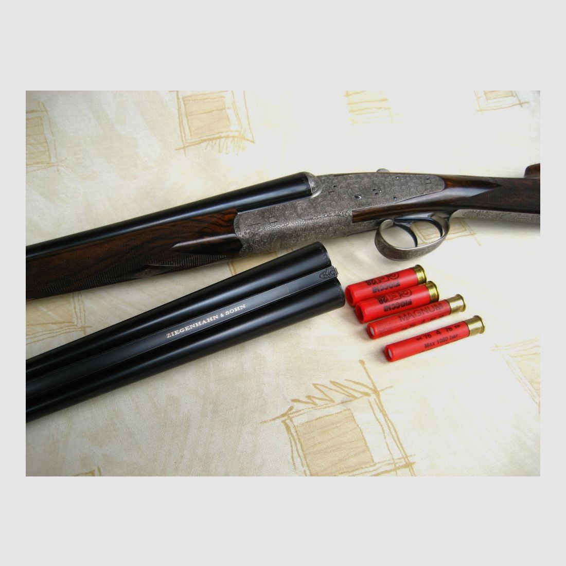 Ziegenhahn & Fils, "Berst Gun" arme d'exposition fusil à plat avec canon interchangeable