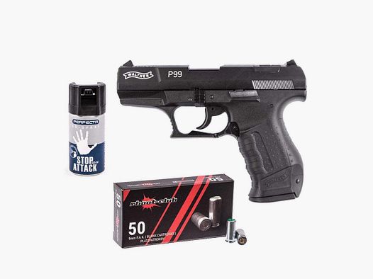 Walther P99 pistolet à blanc, 9 mm P.A.K. dans le SET