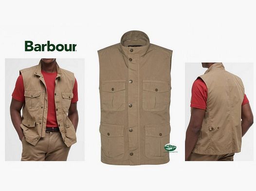 BARBOUR Gilet Corbridge bawełna kolor Tan