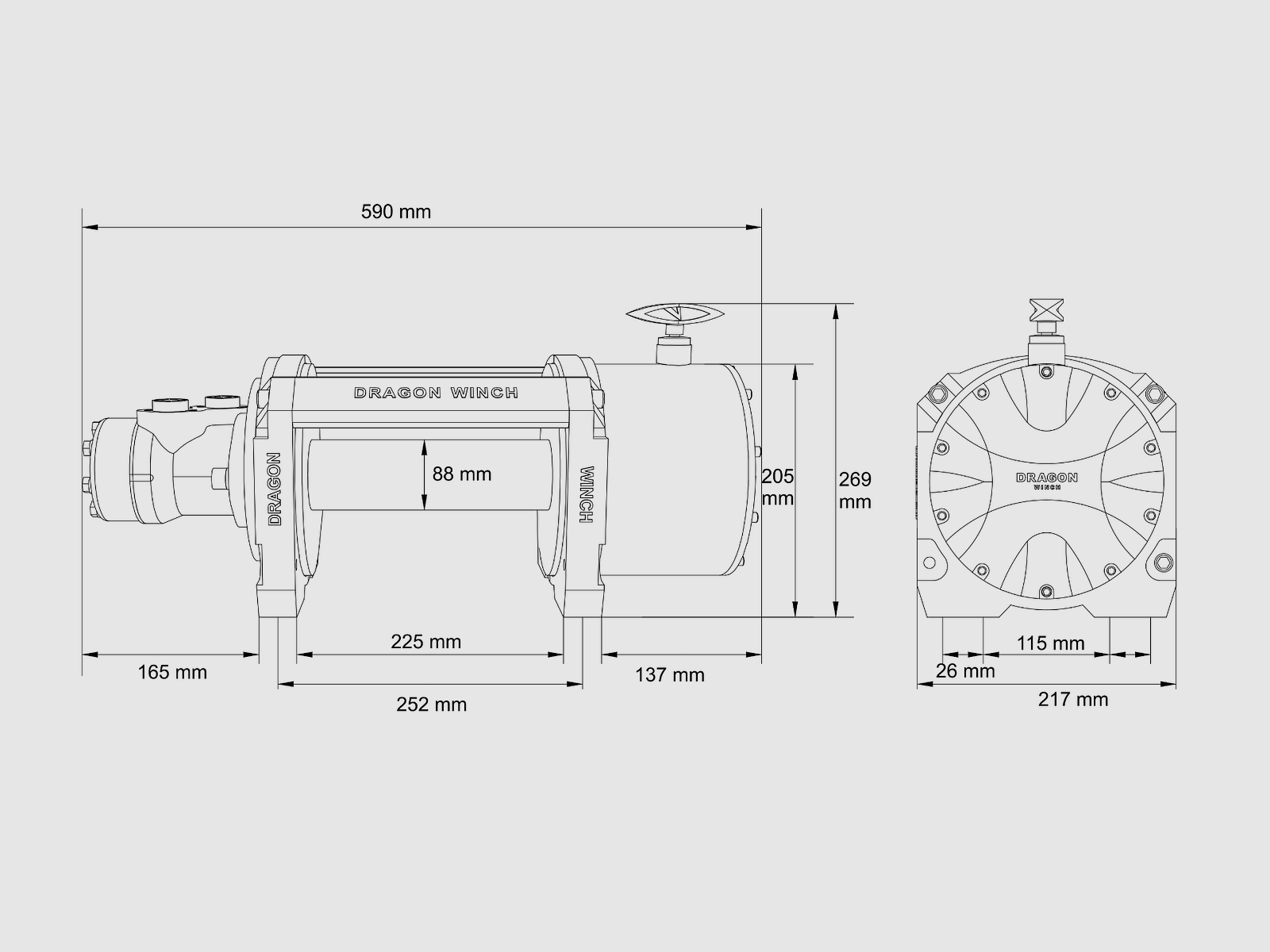 Hydraulische Seilwinde DRAGON WINCH Hidra 20000 HD, Bild 16 von 16