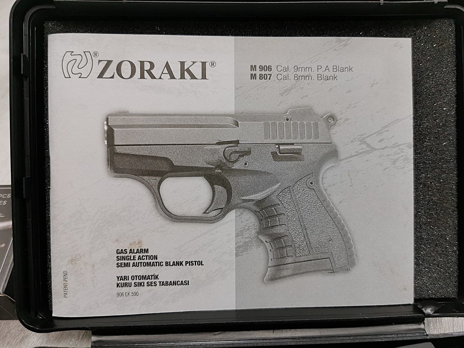 Zoraki 906 Schreckschuss Pistole 9mm Schwarz-Chrom Set Angebot. Neuware!!