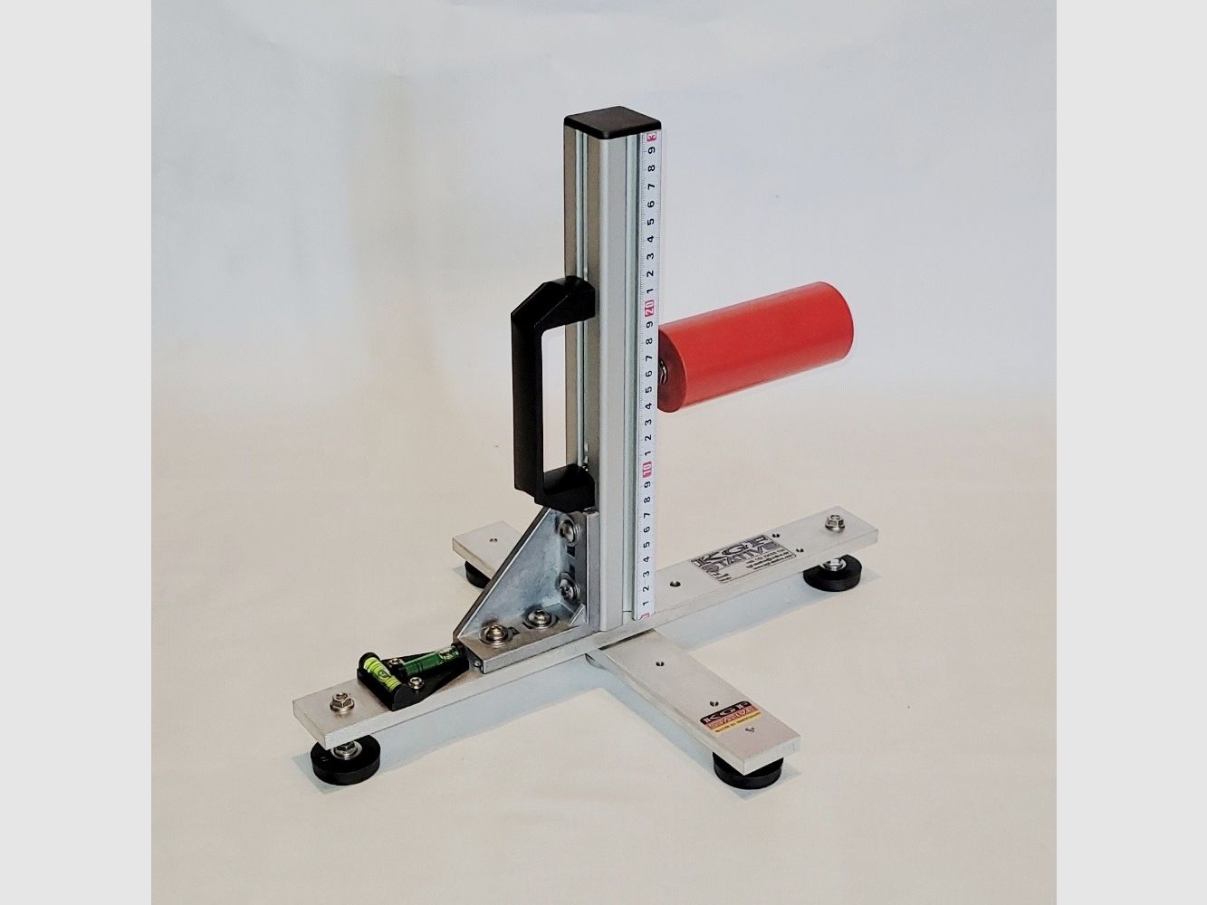 KGF Auflagestativ - Auflageständer Alu X-300-Pro mit Buchenholz-Auflage, klappbar, Waage, Griff und Maßband