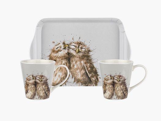 Wrendale Tasse & Tablett Set - Eule