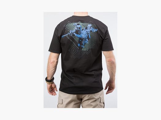Camiseta negra 5.11 Tactical Red Scope talla S
