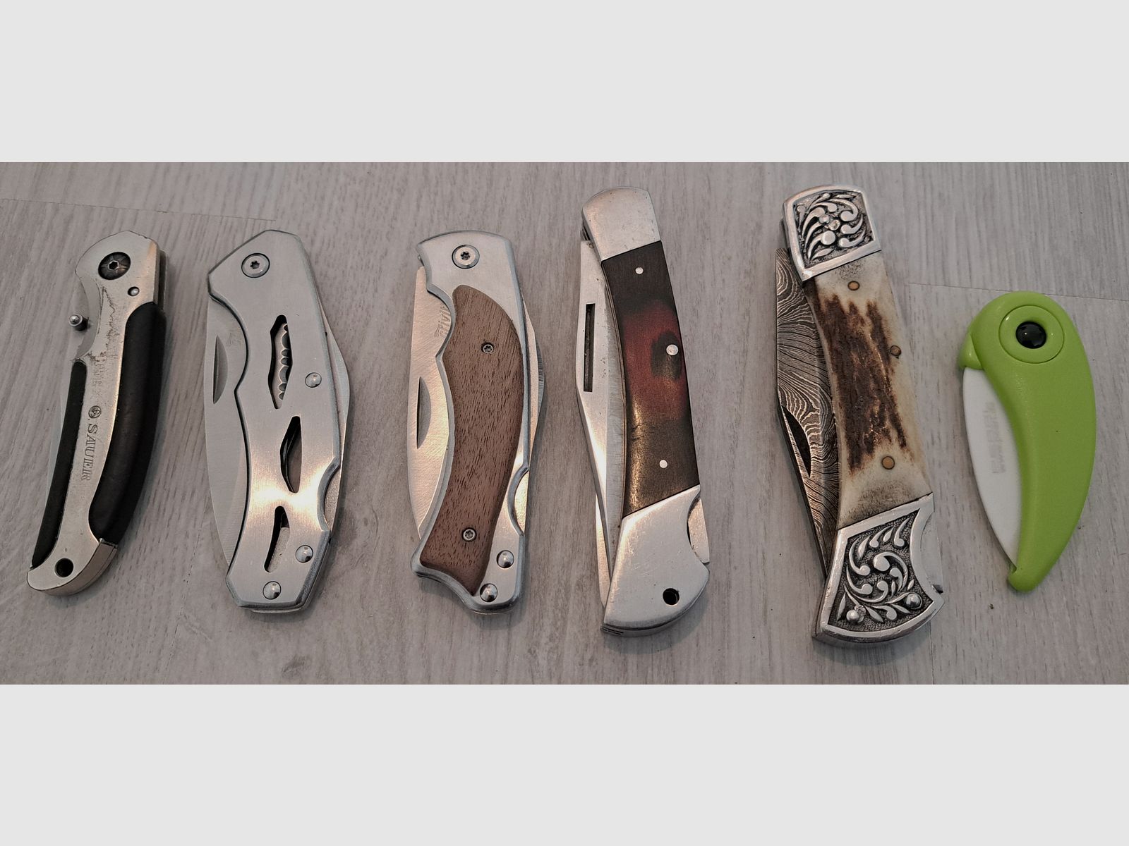 6 Klappmesser Konvolut