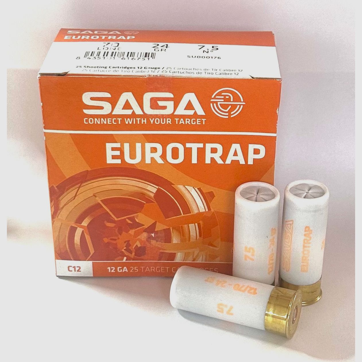 SAGA Eurotrap munición de escopeta 12/70 24g
