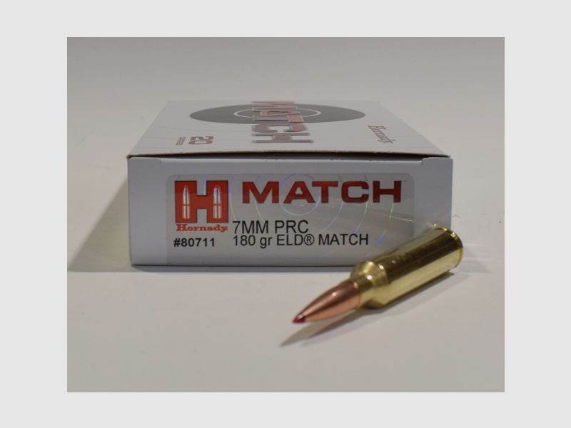 boite 20 cartouches Hornady ELD-Match cal 7 PRC 180 grains 80711