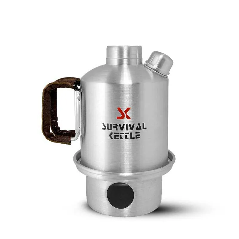 Czajnik turystyczny Survival Kettle Half srebrny 0,6 L - Aluminium
