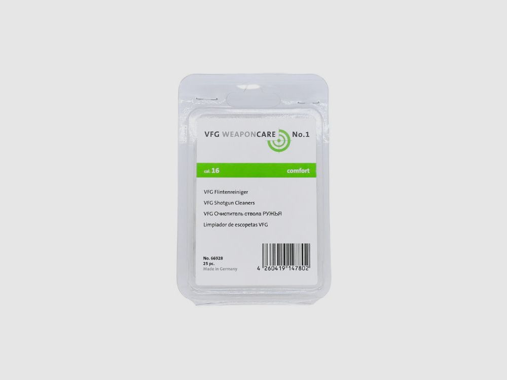 VFG Flintenreiniger Comfort / 25er 16 Reinigungszubehör für Waffen