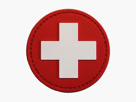 Morale Patch / Patch Velcro - DRAPEAU SUISSE ROND GRAND, rouge