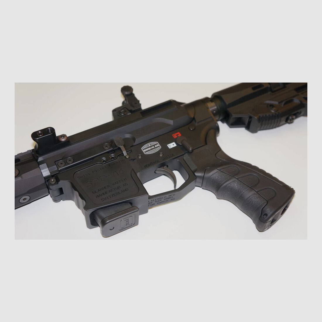 Schwaben Arms GmbH/GWMH Selbstladebüchse GWMH SPC-HUNTER A4 10" (SWISS PISTOL CARBINE) BLACK Kal.9x19 AR15 Glock Magazin