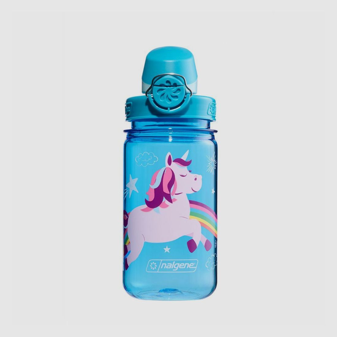 Wiederverwendbare Flasche Kinder 350ml Einhorn Blau Nalgene OTF Sustain, Bild 2 von 2
