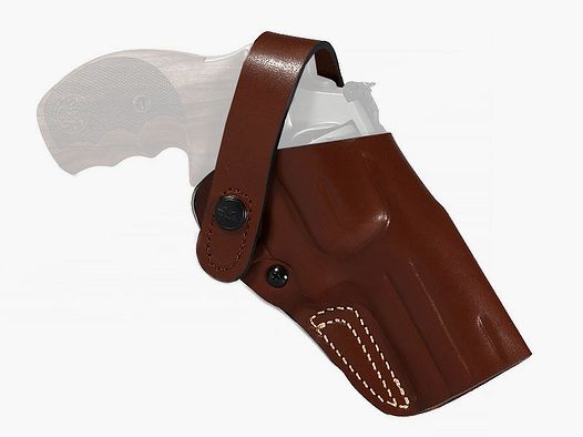 FALCO Revolver-Gürtelholster, Leder braun RECHTS-Hand, für S&W Security Special 4" (S&W K+L Rahmen bis 4,25" Lauf)